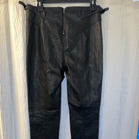 Free People Faux leather Pants with side detail - Picture 4 of 5